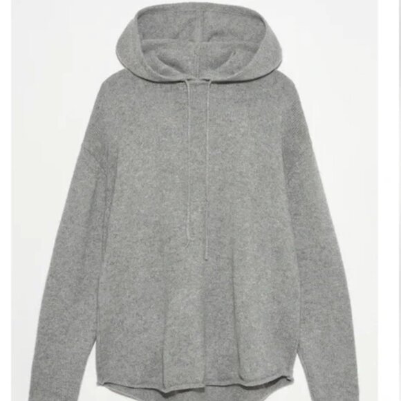 John Patrick Organic Noel 100% Cashmere Hoodie in Grey Melange - Women's XS - Picture 5 of 9